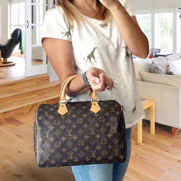 Louis Vuitton Speedy 30 Monogram Canvas Satchel Bag - Picture 16 of 16